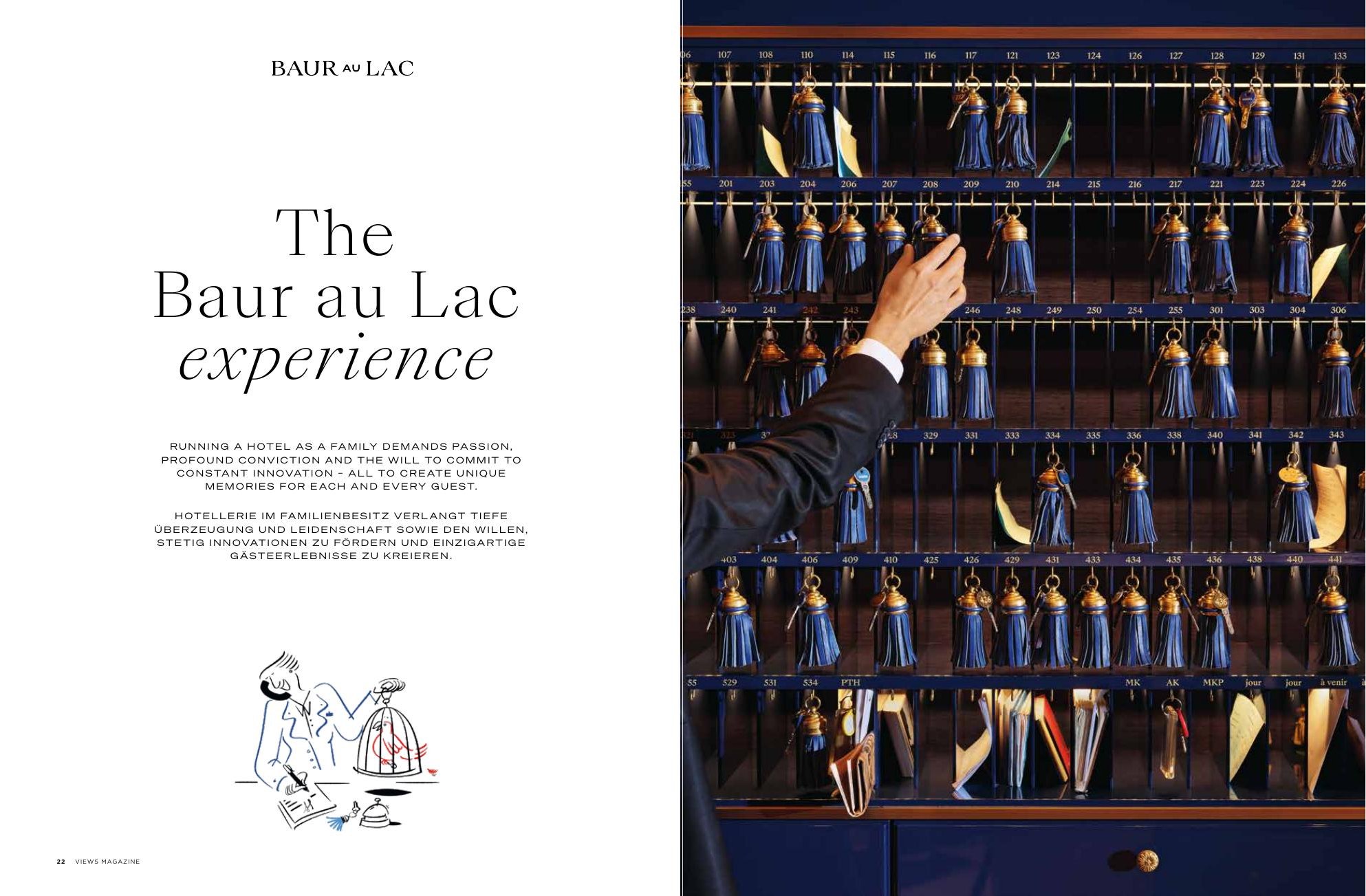 The Baur au Lac Experience double-page spread