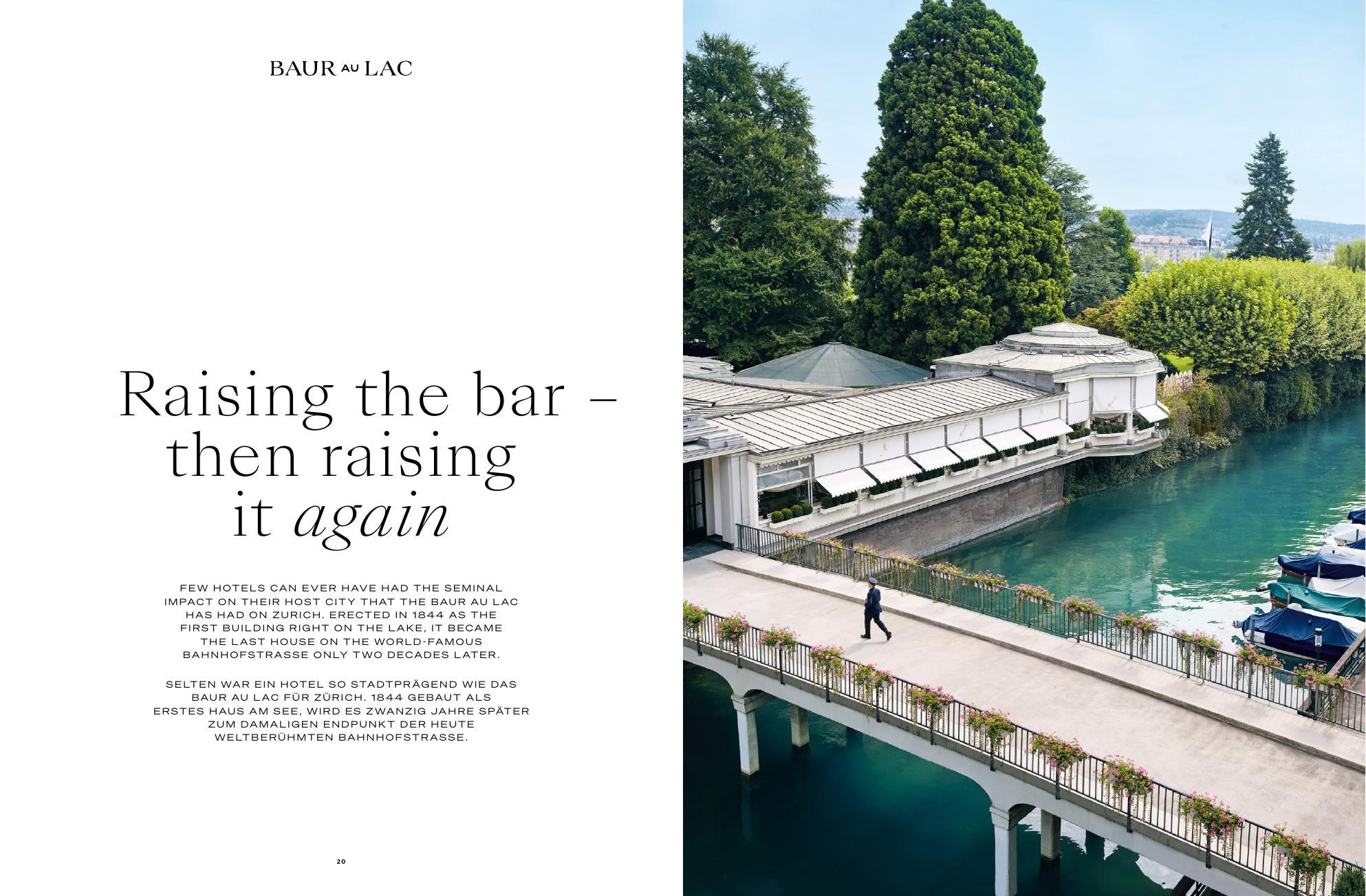 The Baur au Lac Experience double-page spread