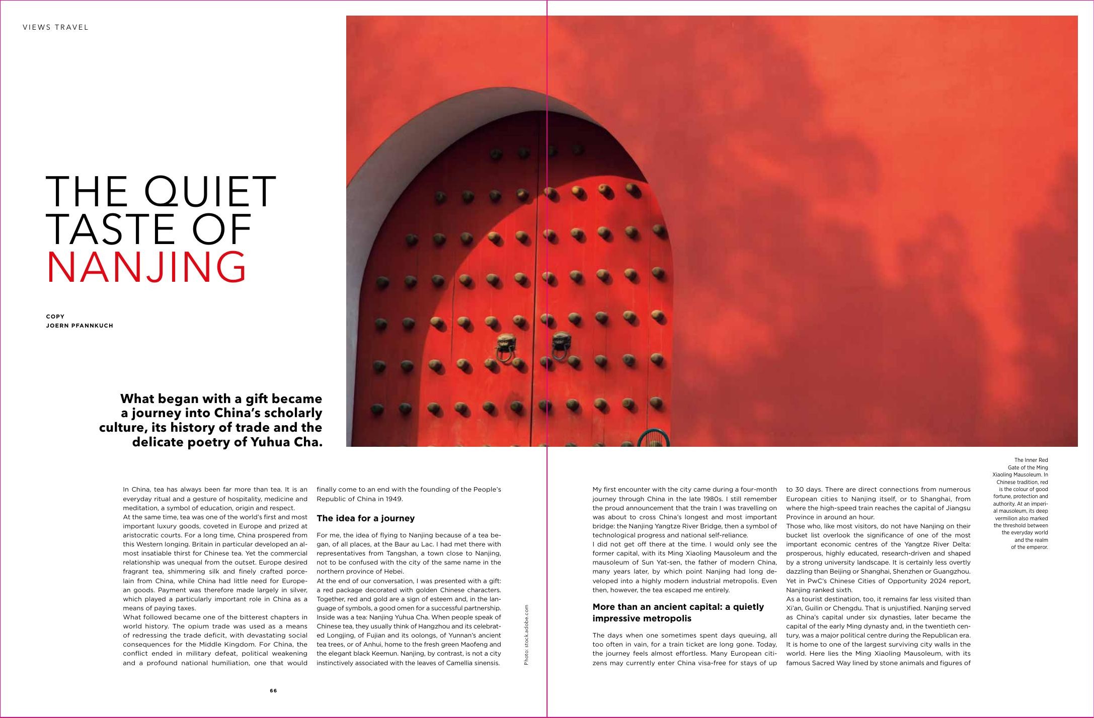Double-page opening spread of The Quiet Taste of Nanjing